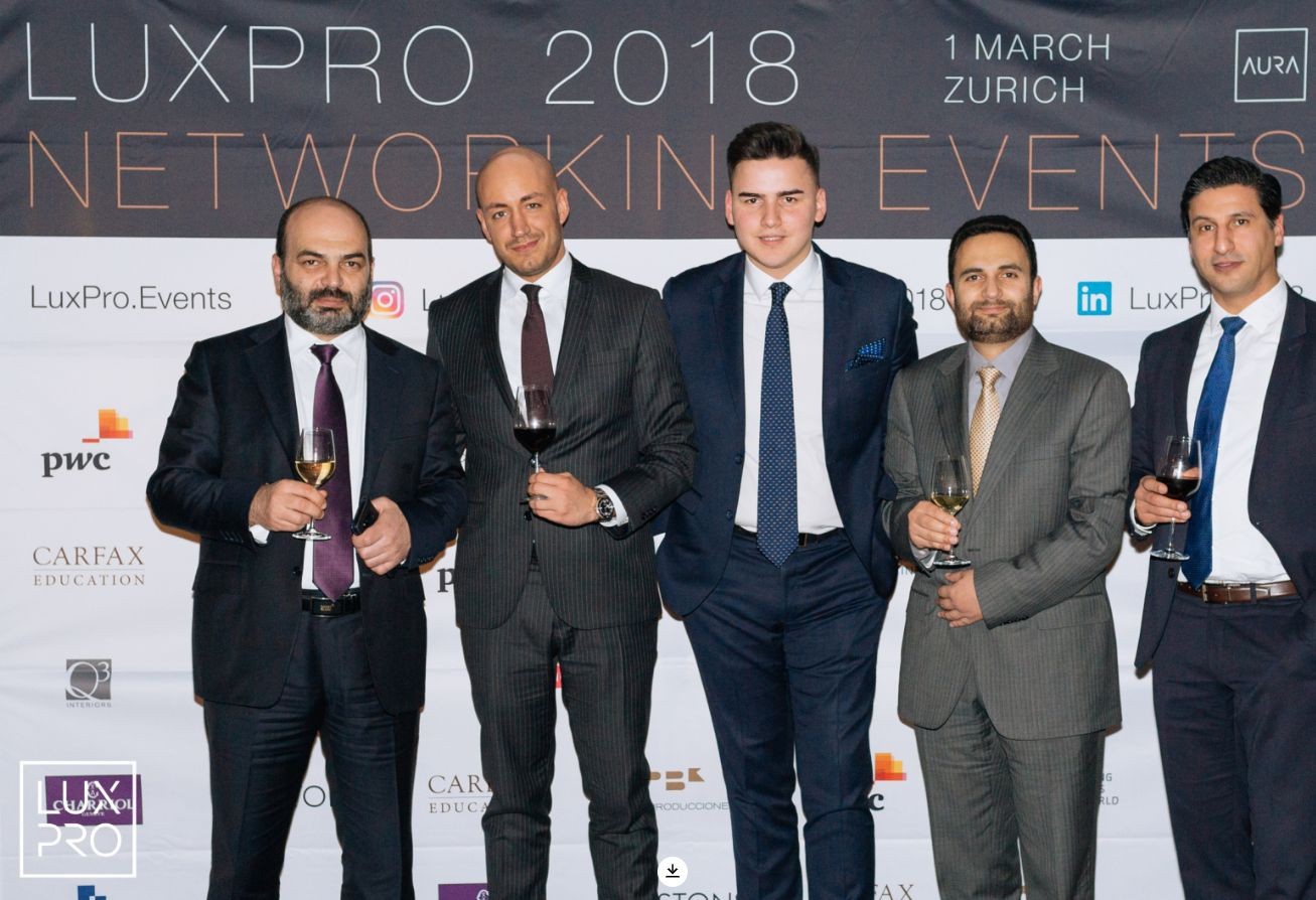 Participation in LuxPro Networking Event in March 2018, in Zürich, Switzerland