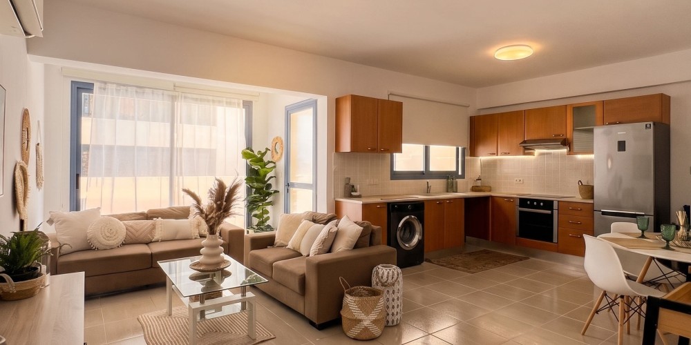 1-bedroom apartment with a large terrace in Geroskipou, Paphos — photo 1