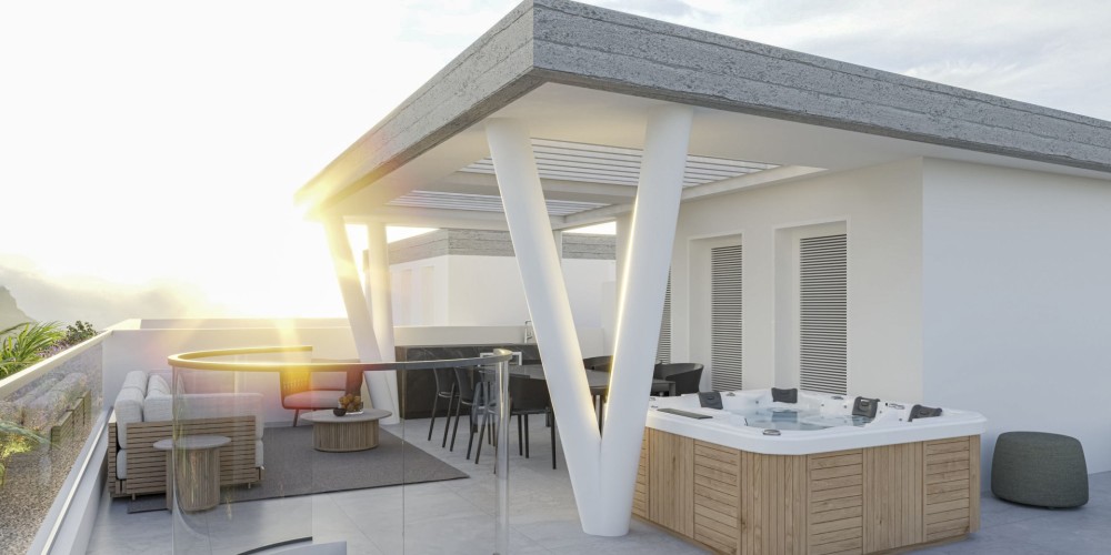 Small residence with a penthouse featuring a roof garden and hot tub in Faneromeni, Larnaca — photo 4