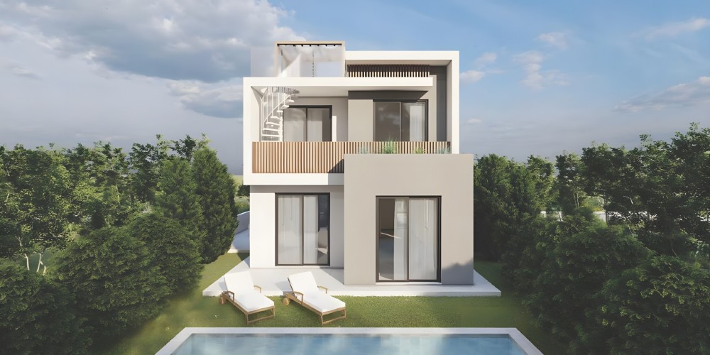 Villas with private plots and roof gardens in Tremithousa, Paphos — photo 1
