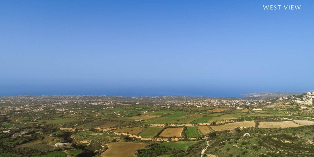 Hillside plot with panoramic sea views next to the golf course in Tsada, Paphos — photo 2