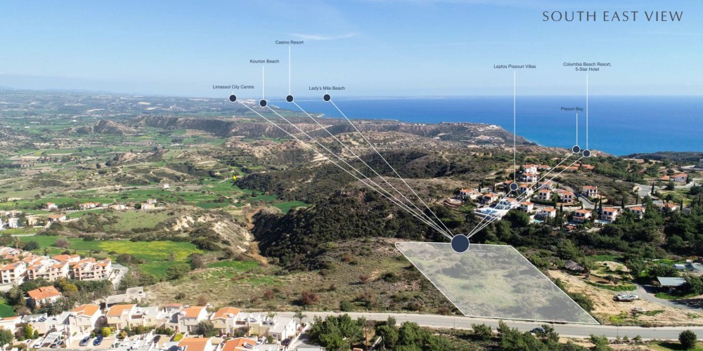 Elevated plot with panoramic bay views in Pissouri, Limassol — photo 2