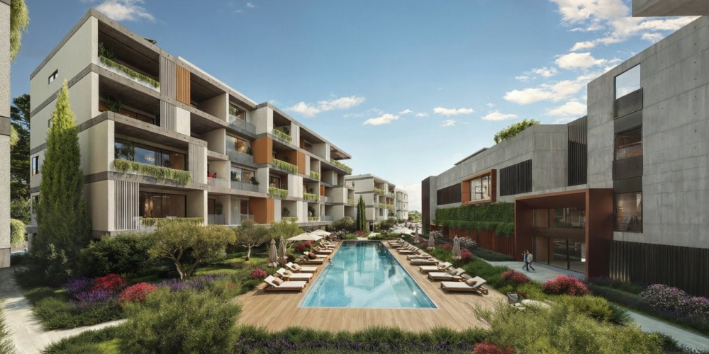 Apartments in a mixed-use complex with pools and spa in Universal, Paphos — photo 2