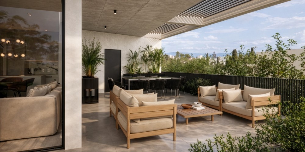 Apartments in a mixed-use complex with pools and spa in Universal, Paphos — photo 36