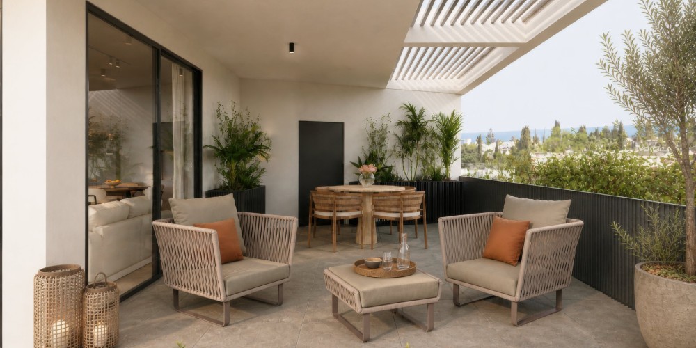 Apartments in a mixed-use complex with pools and spa in Universal, Paphos — photo 44
