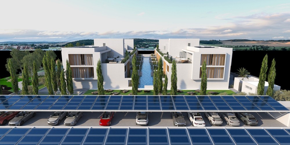 Apartments in a gated holiday complex with a canal-style swimming pool in Pyla, Larnaca — photo 5