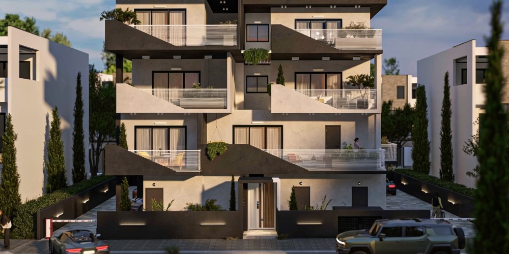 Apartments with balconies and private parking in a low-rise building in Zakaki, Limassol — photo 1