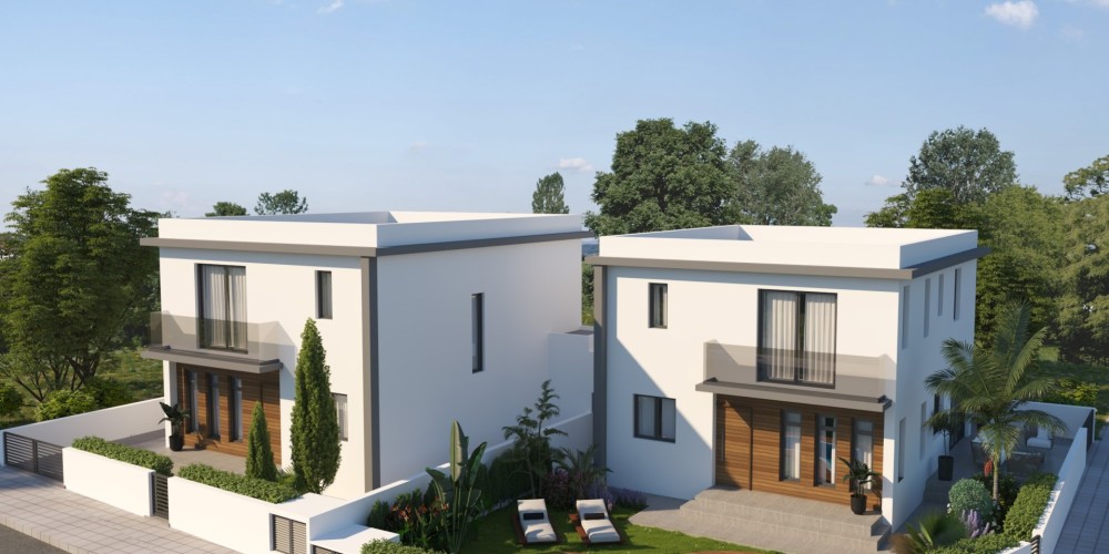 Energy-efficient villas with gardens within walking distance of the beach in Oroklini, Larnaca — photo 1