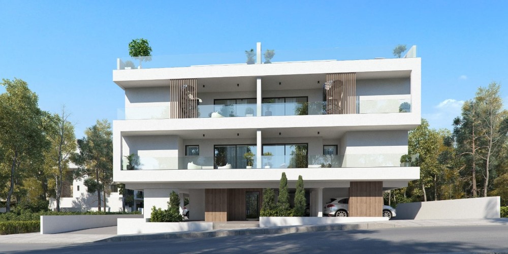 Apartments with sea view, private roof gardens and covered parking in Oroklini, Larnaca — photo 1