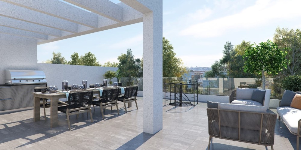 Apartments with sea view, private roof gardens and covered parking in Oroklini, Larnaca — photo 6