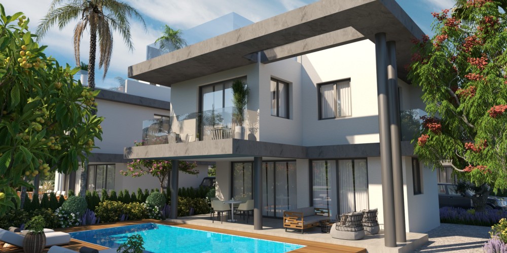 Villas with sea views and private pools in Pernera, Protaras — photo 1