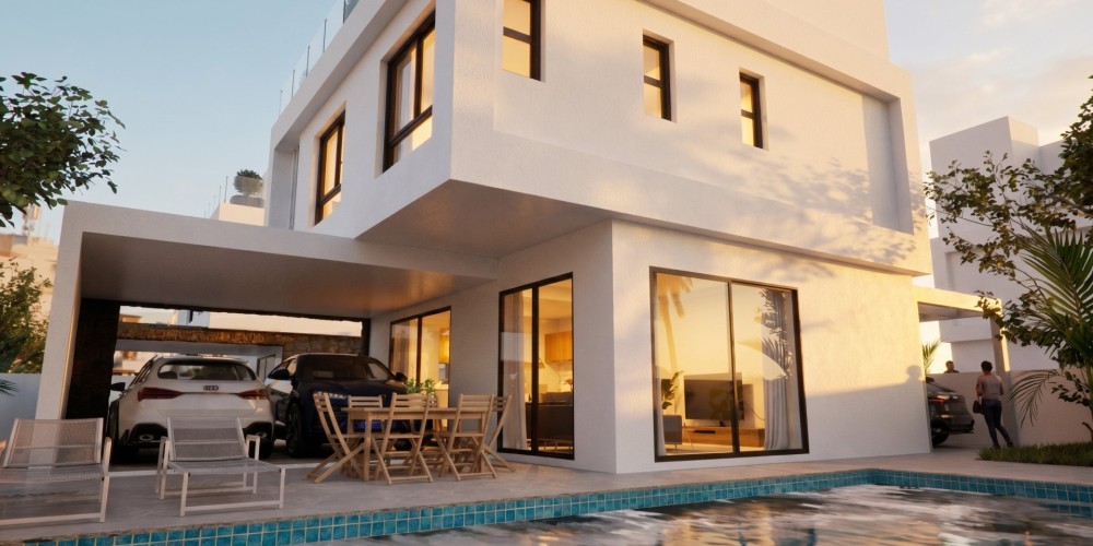 4-bedroom villas with private pools and roof gardens in Pernera, Protaras — photo 2