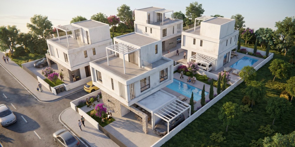 4-bedroom villas with private pools and roof gardens in Pernera, Protaras — photo 9