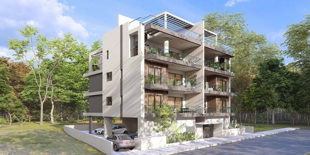 Apartments with photovoltaic panels and roof-garden penthouses in Zakaki, Limassol — photo 3