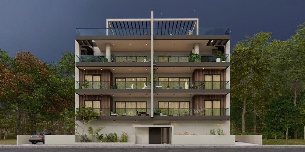 Apartments with photovoltaic panels and roof-garden penthouses in Zakaki, Limassol — photo 7