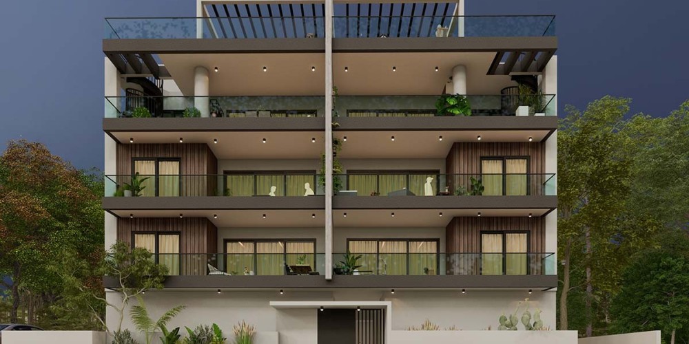 Apartments with photovoltaic panels and roof-garden penthouses in Zakaki, Limassol — photo 8