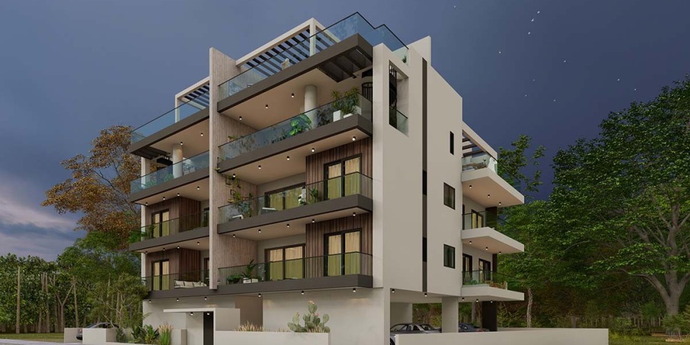 Apartments with photovoltaic panels and roof-garden penthouses in Zakaki, Limassol — photo 11