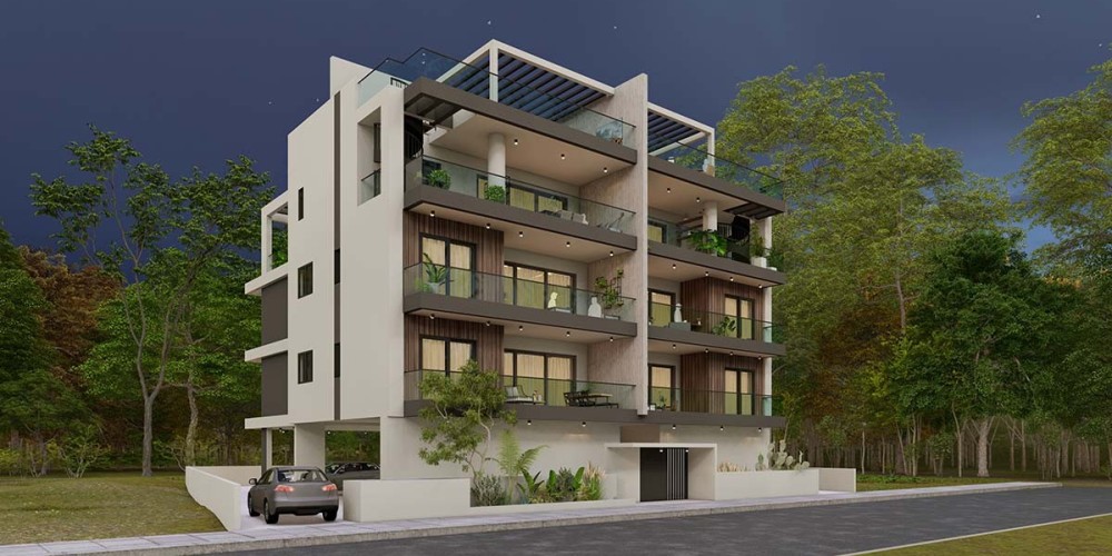 Apartments with photovoltaic panels and roof-garden penthouses in Zakaki, Limassol — photo 12