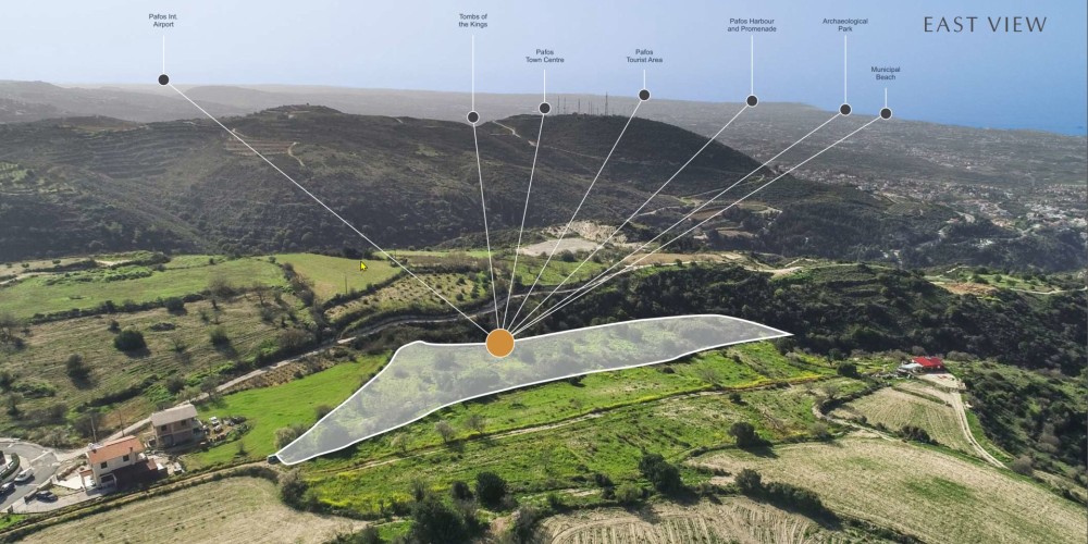 Building land with sea and mountain views in Koili, Paphos — photo 3