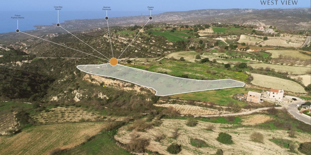 Building land with sea and mountain views in Koili, Paphos — photo 4