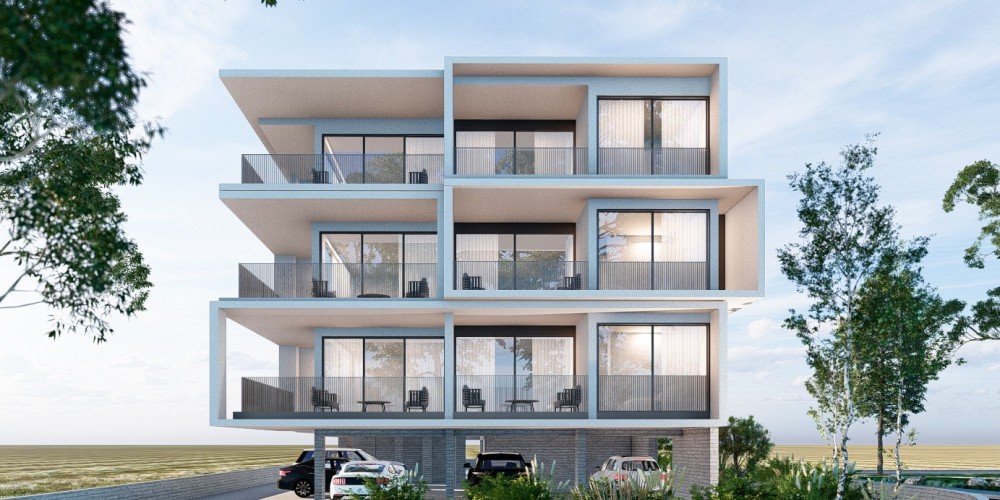 Apartments in a gated complex with landscaped communal areas in Geroskipou, Paphos — photo 1