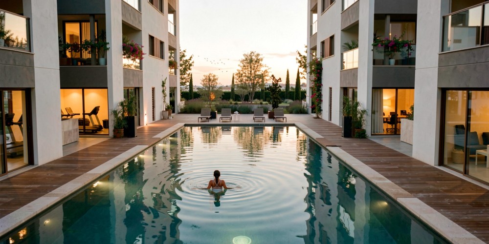 Apartments in a complex with a pool, gym and spa between Limassol Marina and City of Dreams in Zakaki, Limassol — photo 3