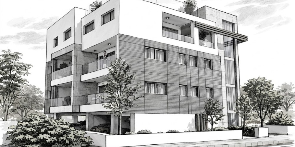 Apartments with covered parking and top-floor roof gardens near Eleon Park in Ypsonas, Limassol — photo 1