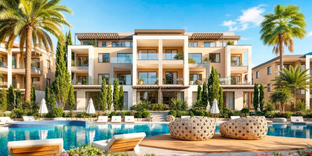 A resort-style gated complex with a communal pool and nature park in Geroskipou, Paphos — photo 2