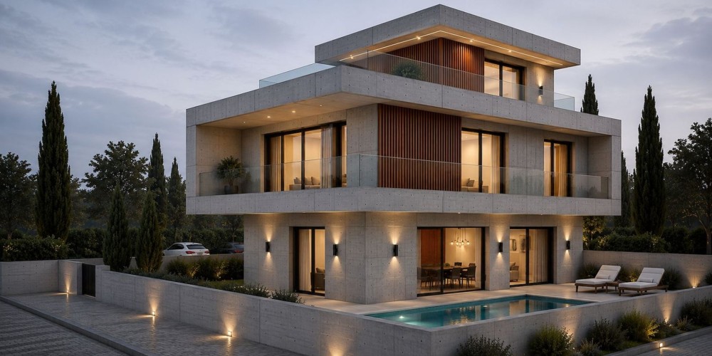 Contemporary detached 3 bedroom villas in Geroskipou, Paphos — photo 1