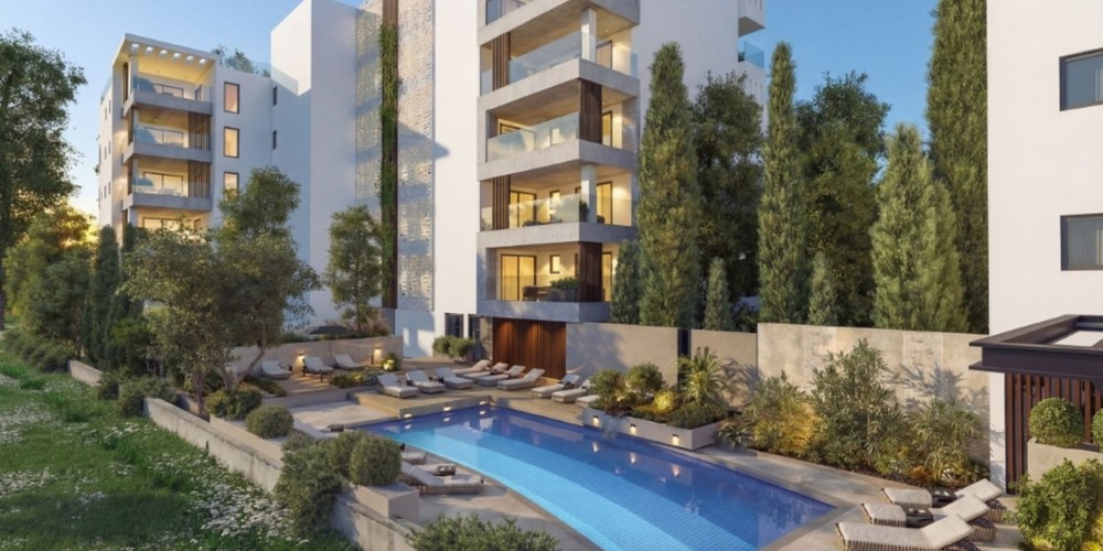 Apartments with sea and city views, communal pool in  Paphos central location — photo 2