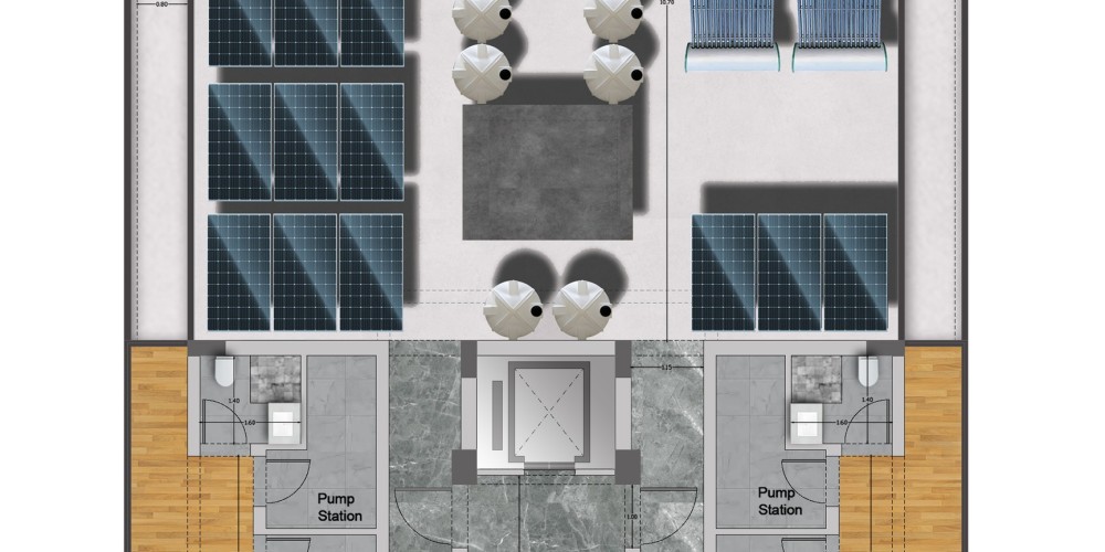 2-bedroom apartments in the center of Larnaca — floor plan 2