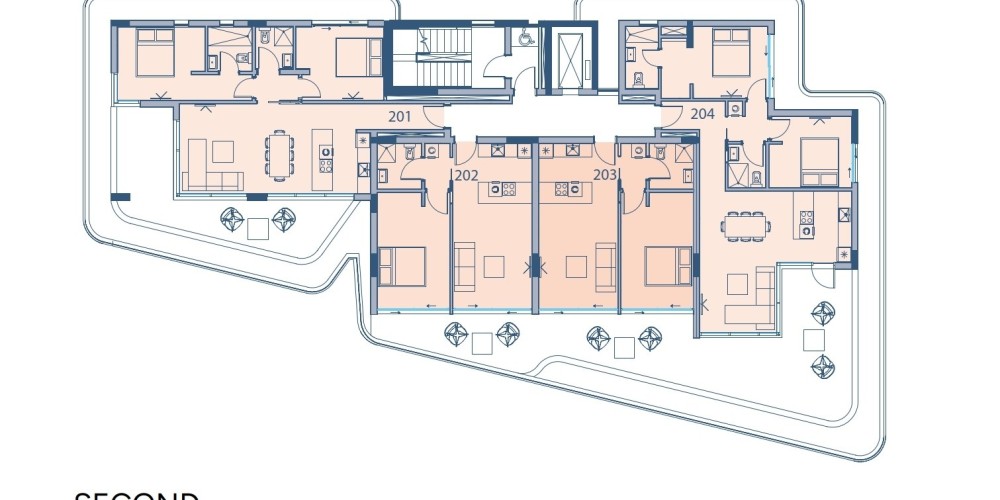 Apartments with roof gardens near the beach in Germasogeia, Limassol — floor plan 3