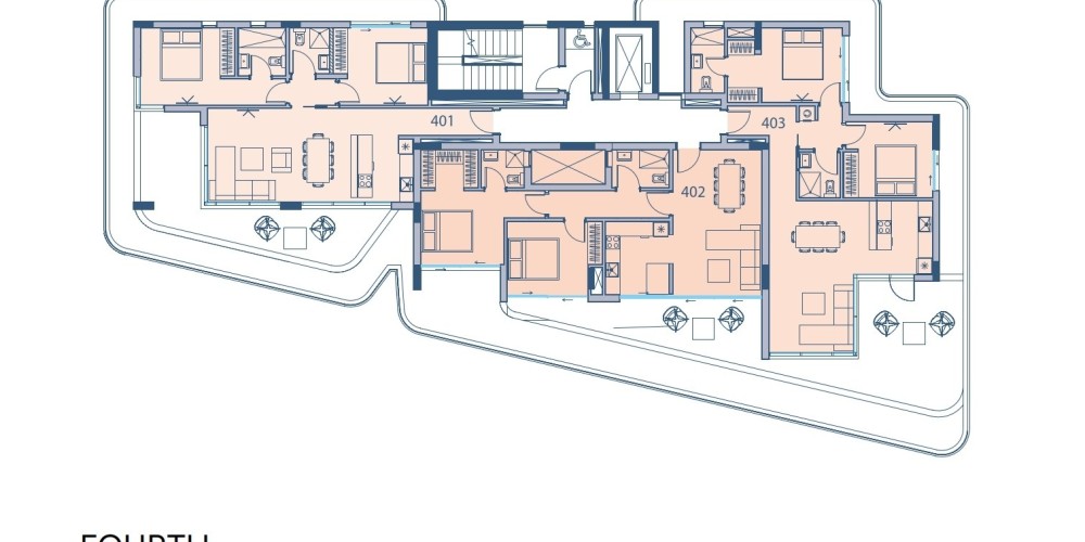 Apartments with roof gardens near the beach in Germasogeia, Limassol — floor plan 5