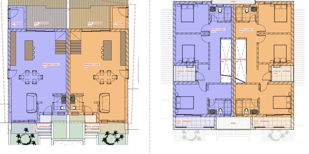 3-bedroom houses with water underfloor heating in Timi, Paphos — floor plan 3