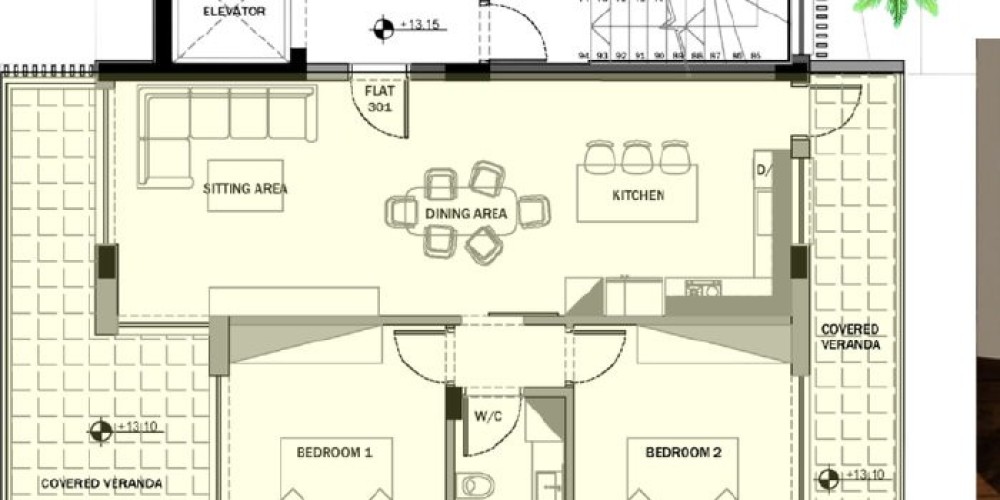 Апартаменты в тихой зелёной части района Агиос Иоаннис, Лимассол — floor plan 4