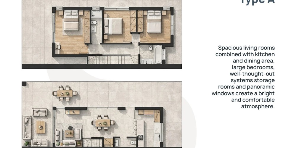Виллы с частными бассейнами и падел-кортами у моря в Зиги, Ларнака — floor plan 2