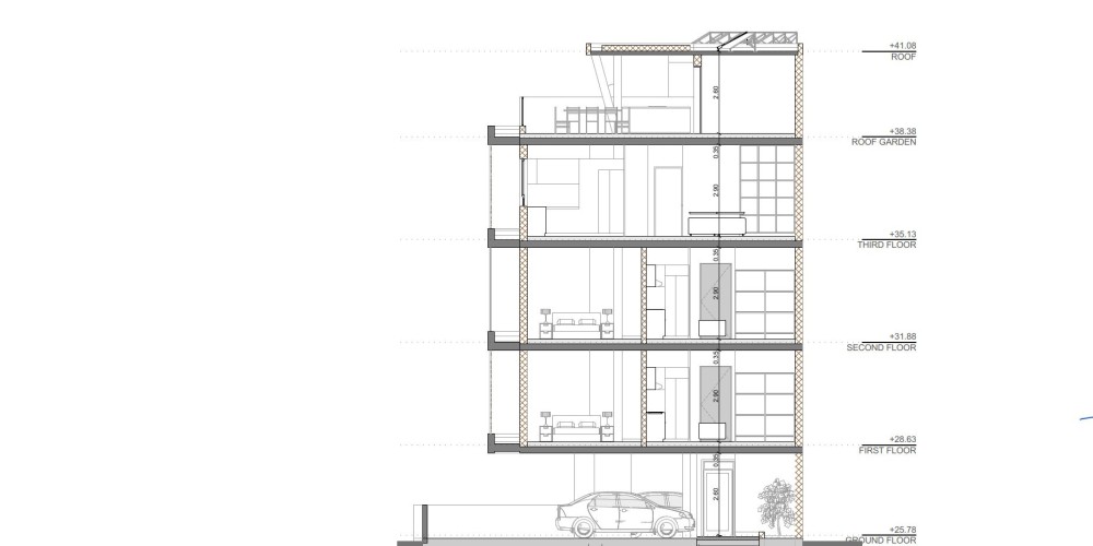 Small residence with a penthouse featuring a roof garden and hot tub in Faneromeni, Larnaca — floor plan 5