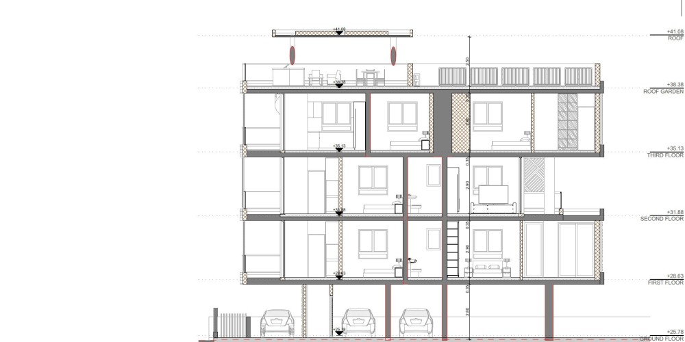Small residence with a penthouse featuring a roof garden and hot tub in Faneromeni, Larnaca — floor plan 6