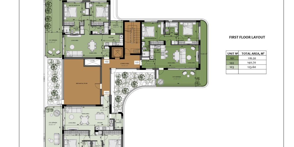 Apartments near the sea in Potamos Germasogeias, Limassol — floor plan 2