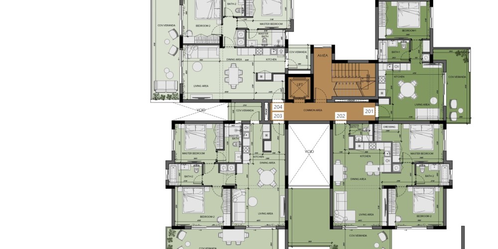 Apartments with a swimming pool in Germasogeia, Limassol — floor plan 3