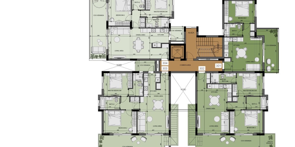 Apartments with a swimming pool in Germasogeia, Limassol — floor plan 4