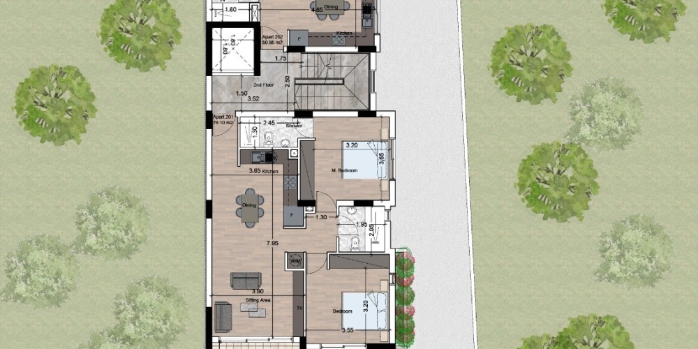 Apartments with smart home systems and rooftop terraces in the Metropolis Mall area, Larnaca — floor plan 3