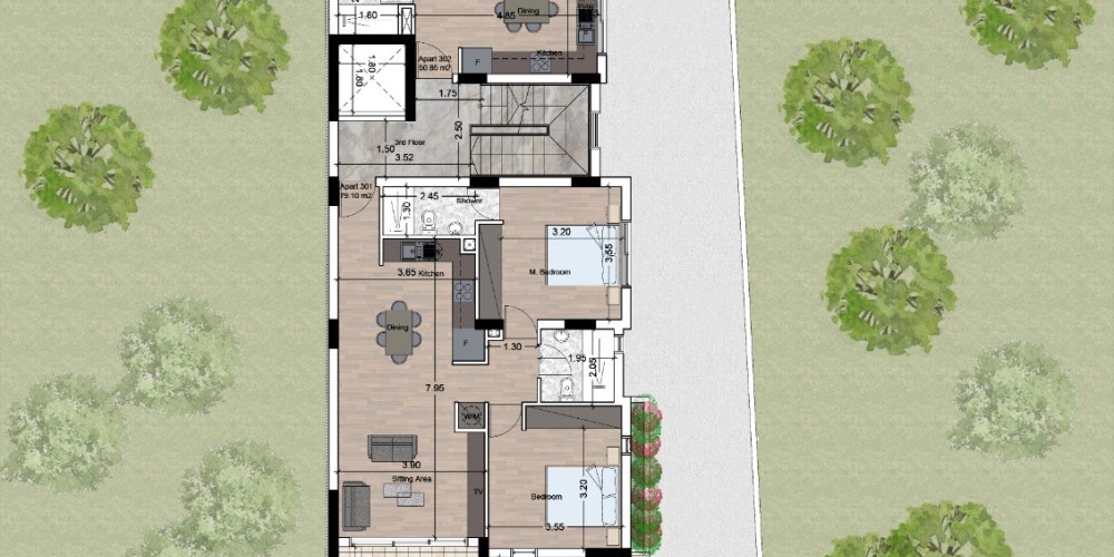 Apartments with smart home systems and rooftop terraces in the Metropolis Mall area, Larnaca — floor plan 4