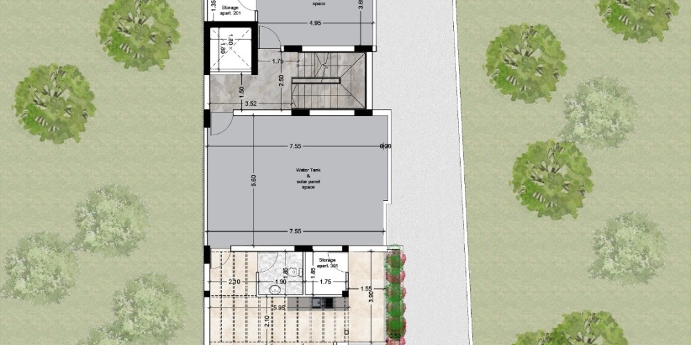 Apartments with smart home systems and rooftop terraces in the Metropolis Mall area, Larnaca — floor plan 5