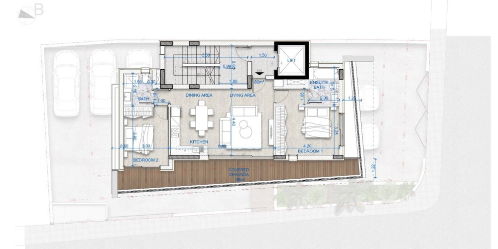 Investment plot with a project for an apartment building in Agia Zoni, Limassol — floor plan 2
