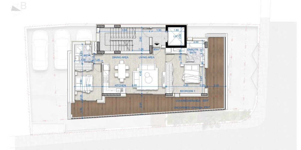 Investment plot with a project for an apartment building in Agia Zoni, Limassol — floor plan 3