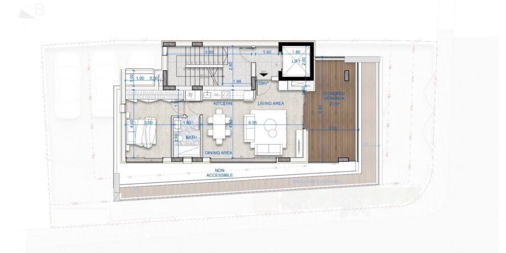 Investment plot with a project for an apartment building in Agia Zoni, Limassol — floor plan 4