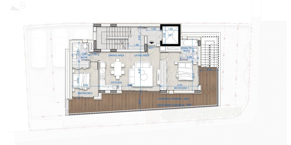 Investment plot with a project for an apartment building in Agia Zoni, Limassol — floor plan 5