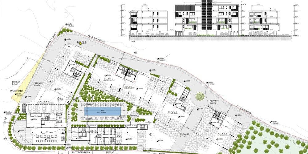 Apartments in a mixed-use complex with pools and spa in Universal, Paphos — floor plan 1