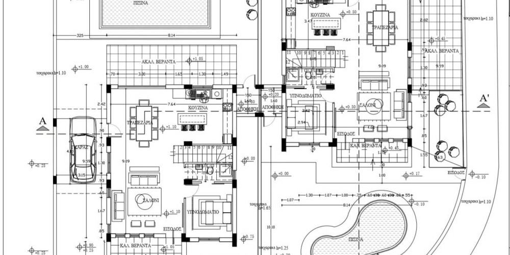 Energy-efficient villas with gardens within walking distance of the beach in Oroklini, Larnaca — floor plan 1